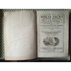Biblia Sacra 1769 due Tomi